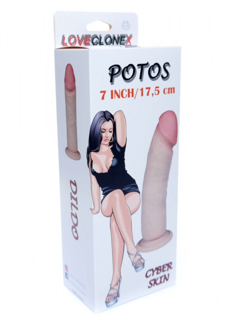 Dildo na przyssawce, bez jąder, cyberskóra, Potos, Boss of Toys Dildo na przyssawce, bez jąder, cyberskóra, Potos, Boss of Toys