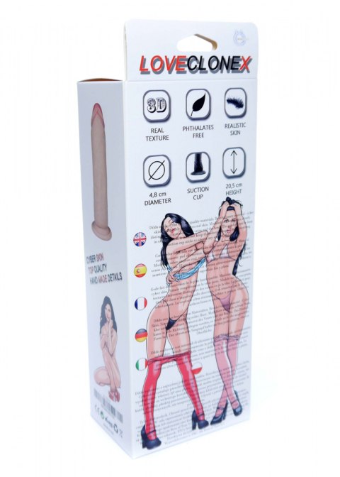 Dildo na przyssawce, bez jąder, cyberskóra, Potos, Boss of Toys Dildo na przyssawce, bez jąder, cyberskóra, Potos, Boss of Toys