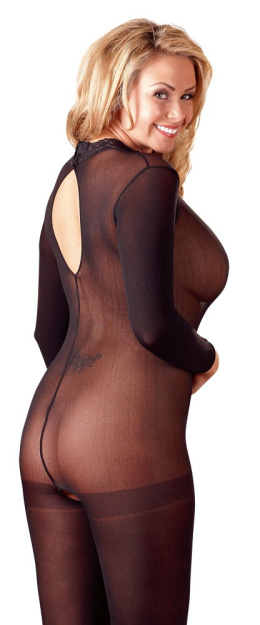 Bodystocking (catsuit), otwarte, przezroczyste, rozmiar XL, Mandy Mystery Lingerie