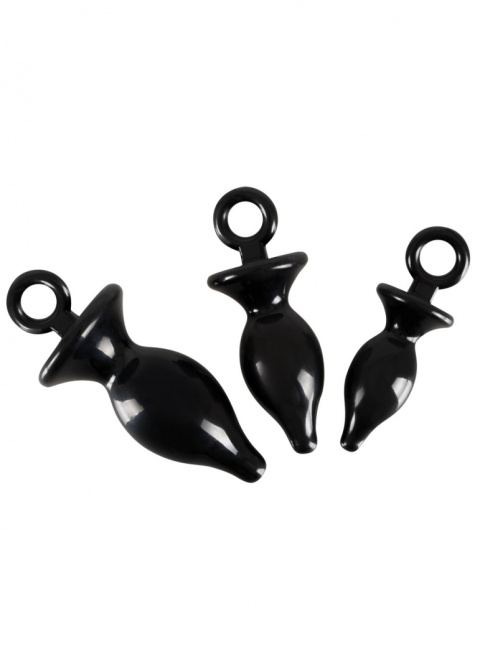 Zestaw (komplet) miękkich korków analnych, każdy korek ma inny rozmiar