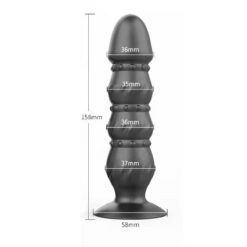 Dildo analne na przyssawce/masażer prostaty, rozmiar L, wibracje, USB, silikon.