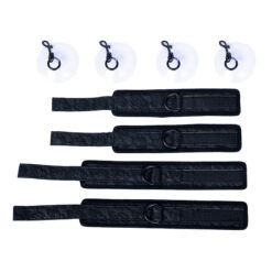Kajdanki na ręce i nogi, mocowane przyssawki do glazury lub terakoty (zestaw kajdanek do łazienki)