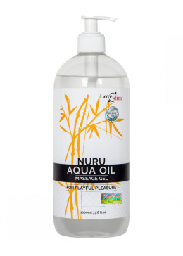 Olejek do masażu nuru, Nuru Aqua Oil, butelka z pompką, 1000 ml