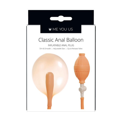 Pompowany korek analny, lateks, bez wibracji, Classic Anal Baloon, Me You Us