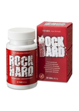 Suplement diety dla mężczyzn, Rock Hard, wzmacnia funkcje seksualne (erekcję), 30 tabletek, masa łączna 29,9 g