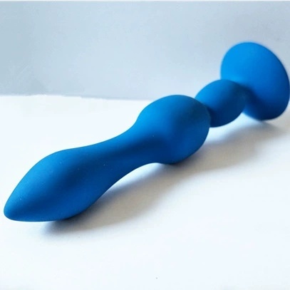 Dildo analne na przyssawce, małe, ze zmienną średnicą, silikon