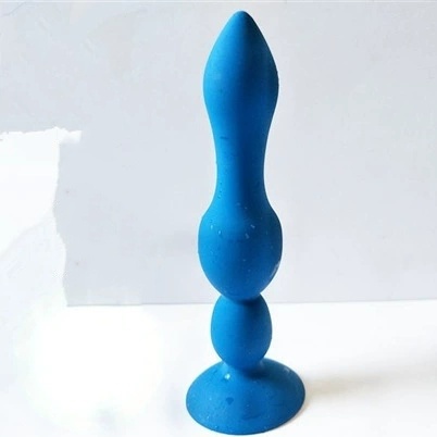 Dildo analne na przyssawce, małe, ze zmienną średnicą, silikon