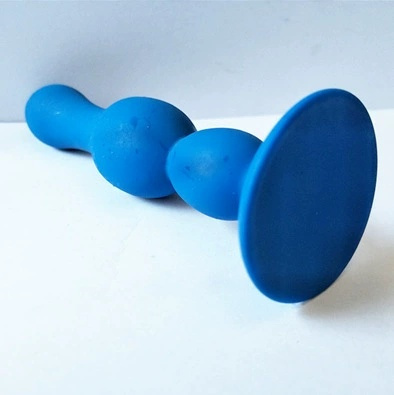 Dildo analne na przyssawce, małe, ze zmienną średnicą, silikon