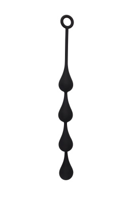 Kulki analne, sznurek 4 kulek analnych dla zaawansowanych, silikon, Black Mont 17M