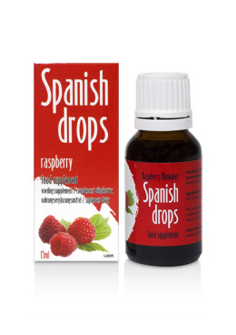 Suplement diety, afrodyzjak, krople Spanish Drops typu hiszpańska mucha, smak malinowy, 15 ml.