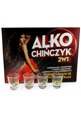 Alkochińczyk -gra towarzyska w dwóch wariantach: rozbierana i alkoholowa, 2w1