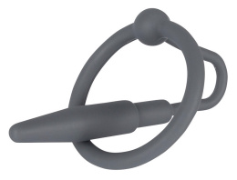 Dilator silikonowy pełny z pierścieniem na główkę penisa