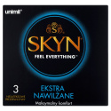 Prezerwatywy SKYN Extra Wet - bez lateksu, z dodatkowym lubrykantem, 3 szt