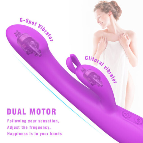 Wibrator Anas S-Hande, wielofunkcyjny, królik, premium