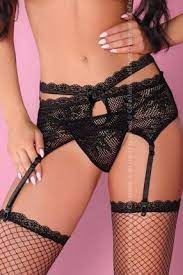 komplet bielizny, 3 części: pas do pończoch, stringi, pończochy, Lamara, LivCorsetti