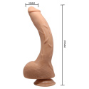 Dildo na przyssawce, Jack 10.6", z wibracjami, cyberskóra, pilot na kablu