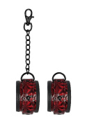 Kajdanki na ręce, z miękkim wyłożeniem, winyl, neopren, metal, klamry, Luxury