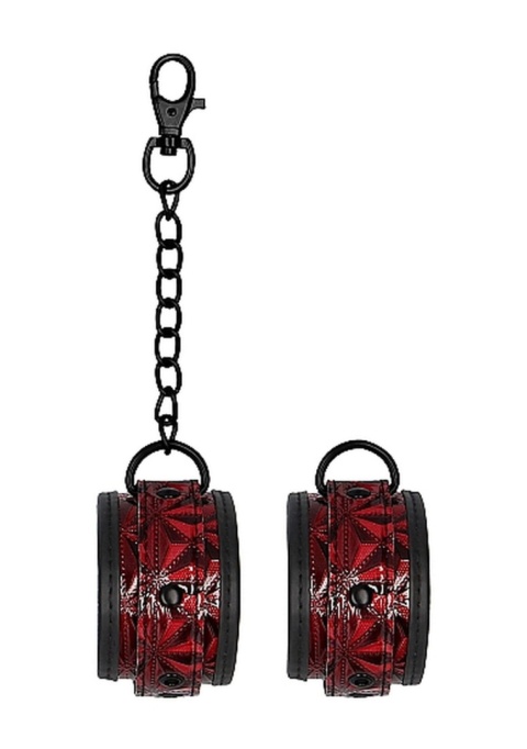 Kajdanki na ręce, z miękkim wyłożeniem, winyl, neopren, metal, klamry, Luxury