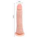 Klasyczne dildo z cyberskóry na przyssawce, z kręgosłupem, bez wibracji, TPR, Barbara 8,3