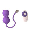 Masażer/stymulator/wibrujące jajko, kotek Paula, Kistoy, pilot bezprzewodowy, silikon, USB