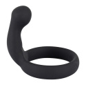 Pierścień Cock Ring Black Velvets, silikon, element masujący krocze, bez wibracji