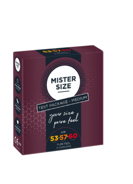 Prezerwatywy MISTER SIZE pakiet testowy, 3 szt. w rozmiarach 53, 57, 60
