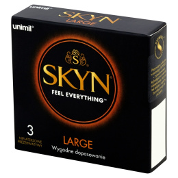 Prezerwatywy bez lateksu, SKYN Large, większy rozmiar (56 mm), 3 szt. w pudełku
