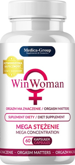 Suplement diety dla kobiet, Win Woman, wzmacnia libido, ułatwia orgazm, 60 kapsułek po 425 mg