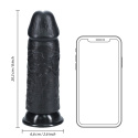 Dildo gigant na przyssawce, Realrock 8", proste, bez jader, PVC