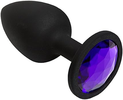 Silikonowy korek analny (zatyczka analna, plug), z kryształem, rozmiar L.