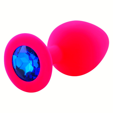 Silikonowy korek analny (zatyczka analna, plug), z kryształem, rozmiar L.