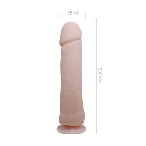 Dildo na przyssawce, bez jąder, bez wibracji, cyberskóra, rozmiar XL, proste, The Big Penis, Baile
