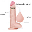 Dildo na przyssawce, z wytryskiem, 10", PVC