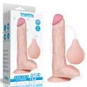 Dildo na przyssawce, z wytryskiem, 10", PVC