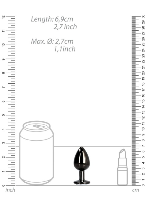 Metalowy, aluminiowy korek analny, rozmiar S, zatyczka analna