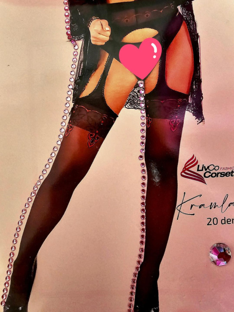 Strip-panty, Kramla, pończochy połączone z pasem, premium, LivoCorsetti