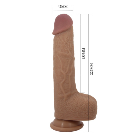 Dildo na przyssawce, premium, Tommy, ruch posuwisty i wibracje, pilot, silikon
