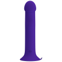 Dildo silikonowe na przyssawce, Murray, z wibracjami i pulsującą membraną, USB, Pretty Love