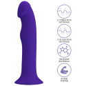 Dildo silikonowe na przyssawce, Murray, z wibracjami i pulsującą membraną, USB, Pretty Love