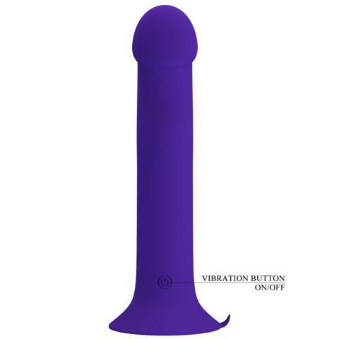 Dildo silikonowe na przyssawce, Murray, z wibracjami i pulsującą membraną, USB, Pretty Love