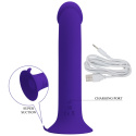 Dildo silikonowe na przyssawce, Murray, z wibracjami i pulsującą membraną, USB, Pretty Love