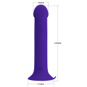 Dildo silikonowe na przyssawce, Murray, z wibracjami i pulsującą membraną, USB, Pretty Love