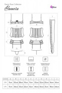 Komplet bielizny erotycznej Hannesa, 5 części: półbiustonosz, gorset, pas do pończoch, stringi, pończochy, LivcoCorsetti