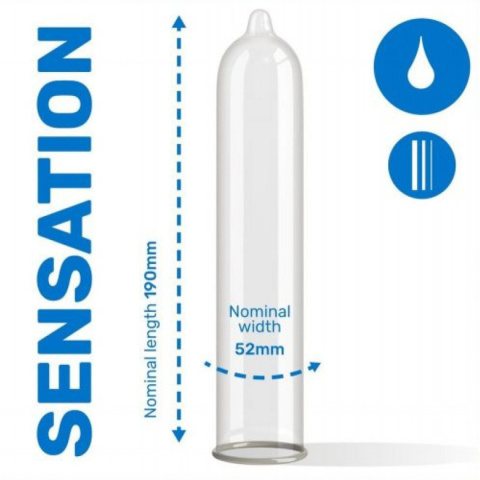 Prezerwatywy lateksowe Pasante Feel Sensitive - bardzo cienkie, pudełko 3 szt