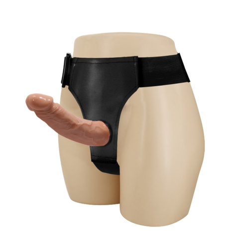 Strap-on podwójny, bez wibracji, TPR, Ultra Passionate 5,3, dildo wewnętrzne i zewnętrzne, zakładany przez kobietę