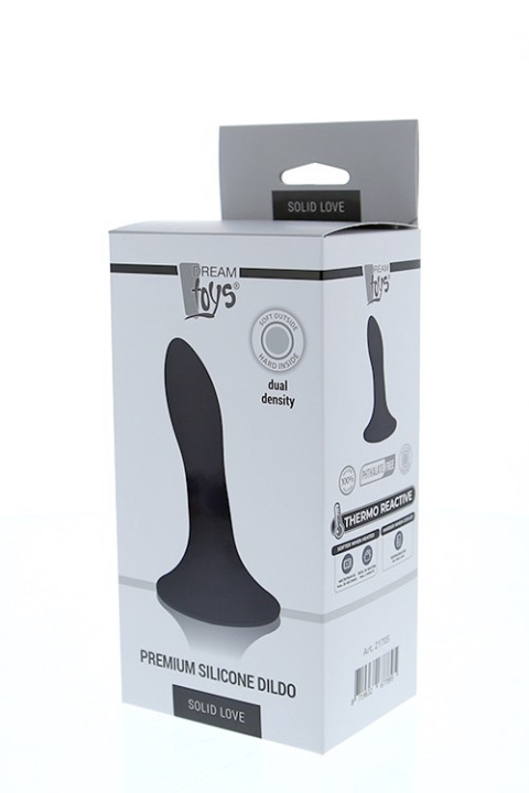 Dildo na przyssawce, niewielkie, z silikonu Dual Density, termoaktywne,Essentials, Dreamtoys