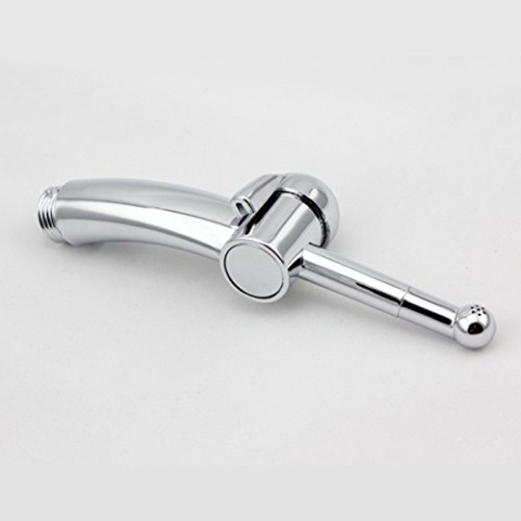 Końcówka do prysznica, Mizzzee, do lewatywy lub irygacji, regulowana siła przepływu wody, fi 1 cm, długość 15 cm.