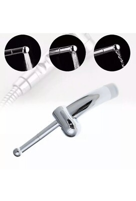 Końcówka do prysznica, Mizzzee, do lewatywy lub irygacji, regulowana siła przepływu wody, fi 1 cm, długość 15 cm.