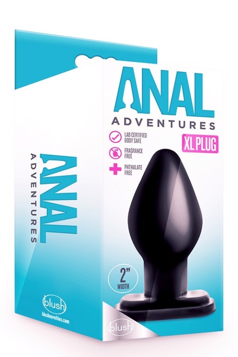 Korek analny XL, Adventures, na podstawce, PVC, bez wibracji