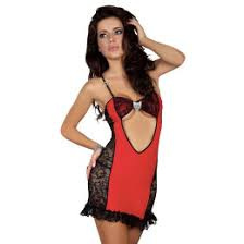 Koszulka Hemera czerwono-czarna z czerwonymi stringami, LivcoCorsetti